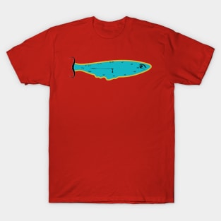 Salvador Dali surrealistic melted clock as sardine fish T-Shirt